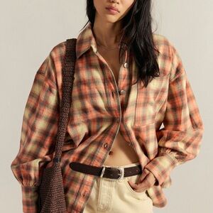Free People button up flannel shirt